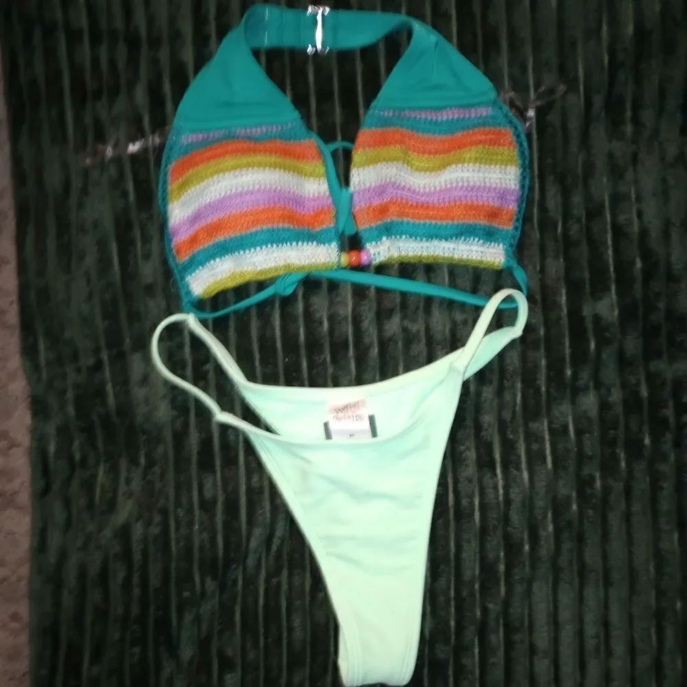 🆕👙Wild Fable Bikini Set Crochet U Bralette Top with Ultra Cheeky Bottom, XS